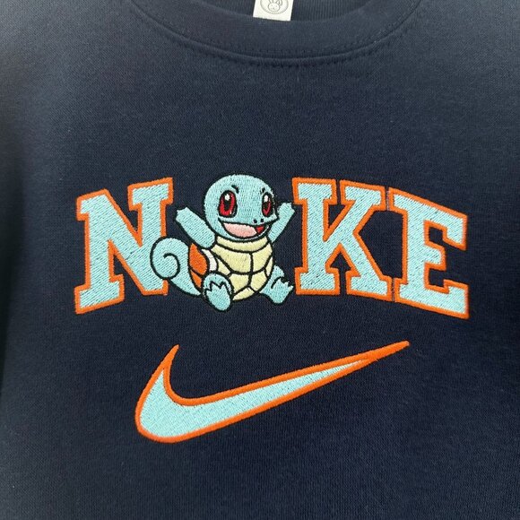 Nike Pokemon Squirtle Embroidered ADULT Unisex Crewneck Sweatshirt - Picture 1 of 6